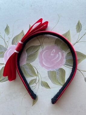Red Bow Satin Headband for Girls - Unbranded